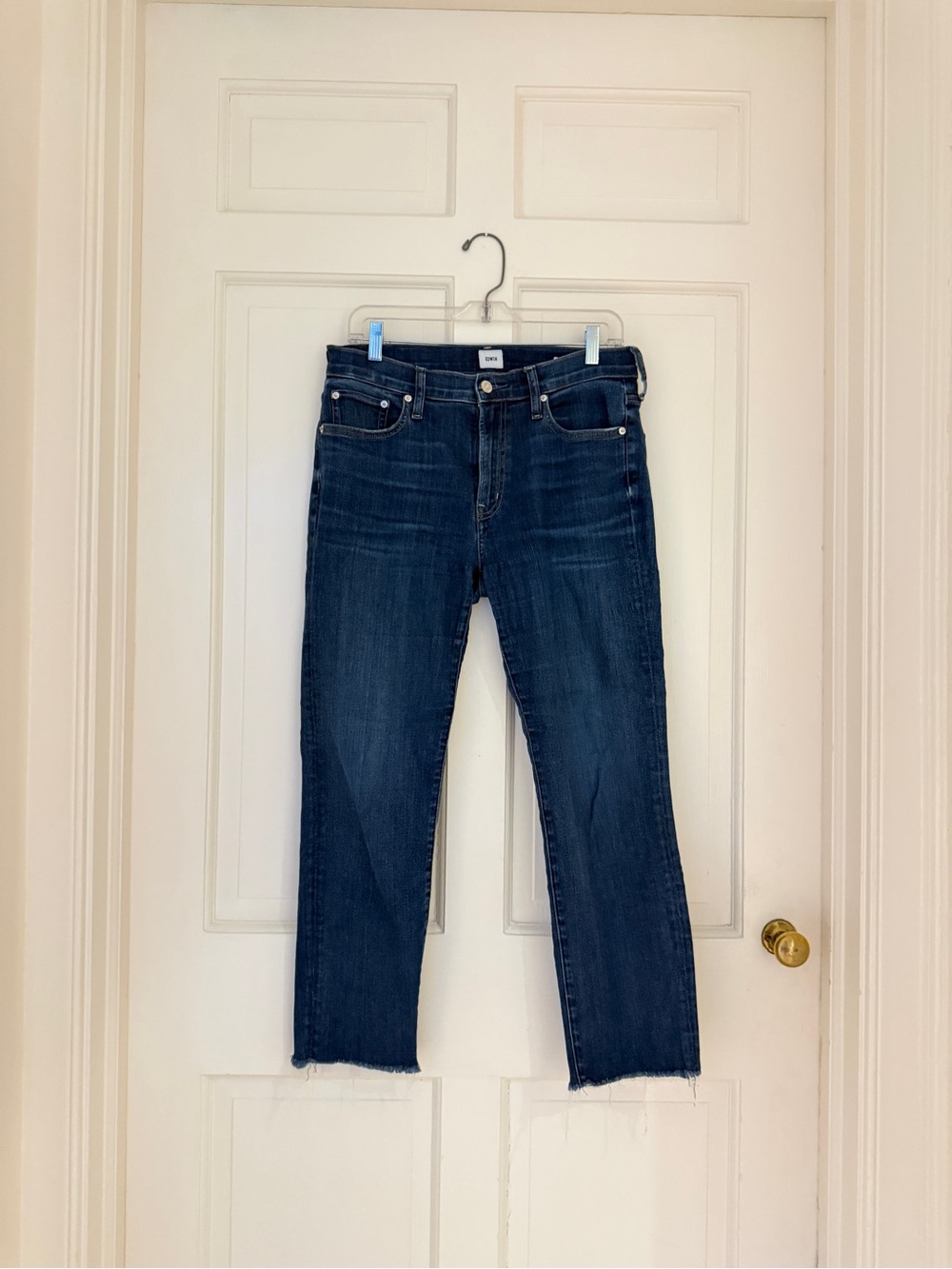 Edwin Dark Blue Cropped Straight Jeans